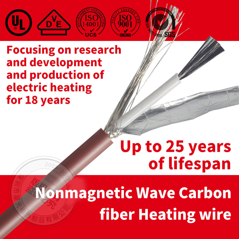 Nonmagnetic Wave Carbon fiber Heating wire